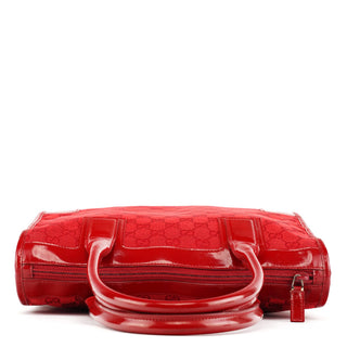 Gucci Red GG Patent Leather Tote Bag
