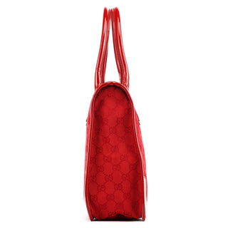 Gucci Red GG Patent Leather Tote Bag