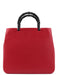 Gucci Red Leather Bamboo Tote Bag