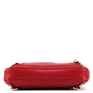 Gucci Red Leather D-Ring Shoulder Bag