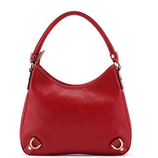 Gucci Red Leather D-Ring Shoulder Bag