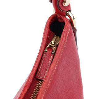 Gucci Red Leather D-Ring Shoulder Bag