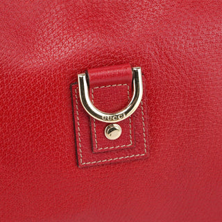 Gucci Red Leather D-Ring Shoulder Bag