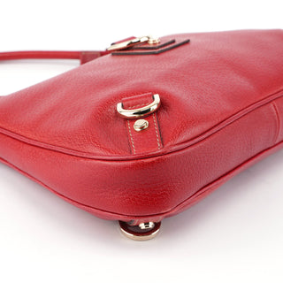 Gucci Red Leather D-Ring Shoulder Bag