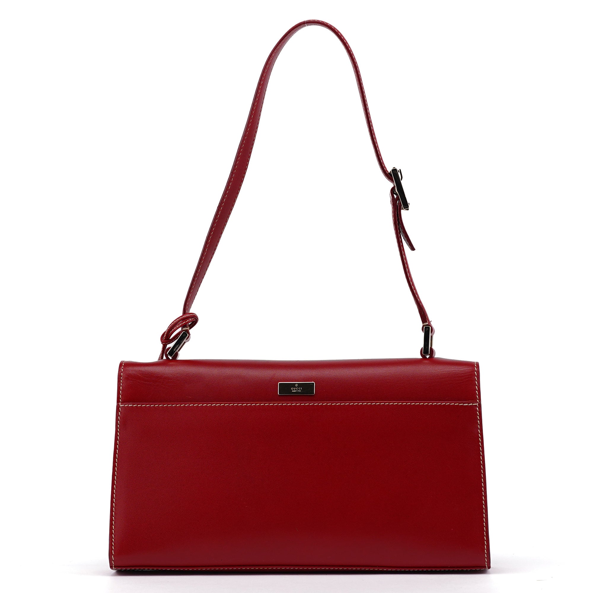 Gucci Borsa a spalla Lady Lock in pelle rossa