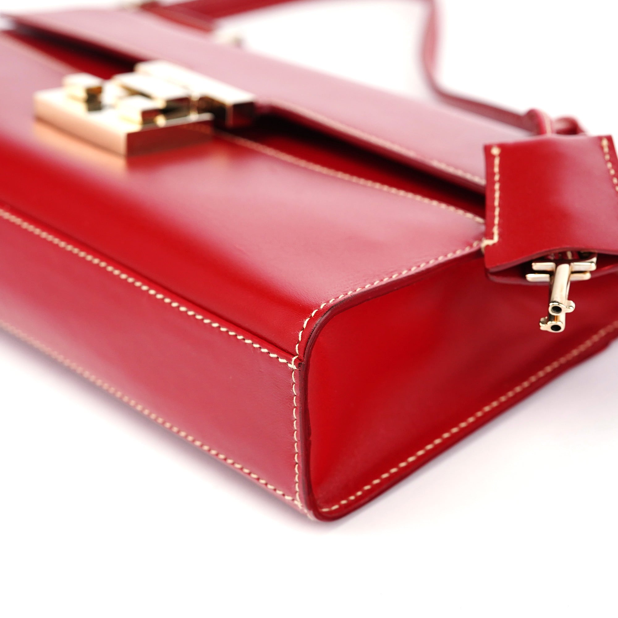 Gucci Borsa a spalla Lady Lock in pelle rossa
