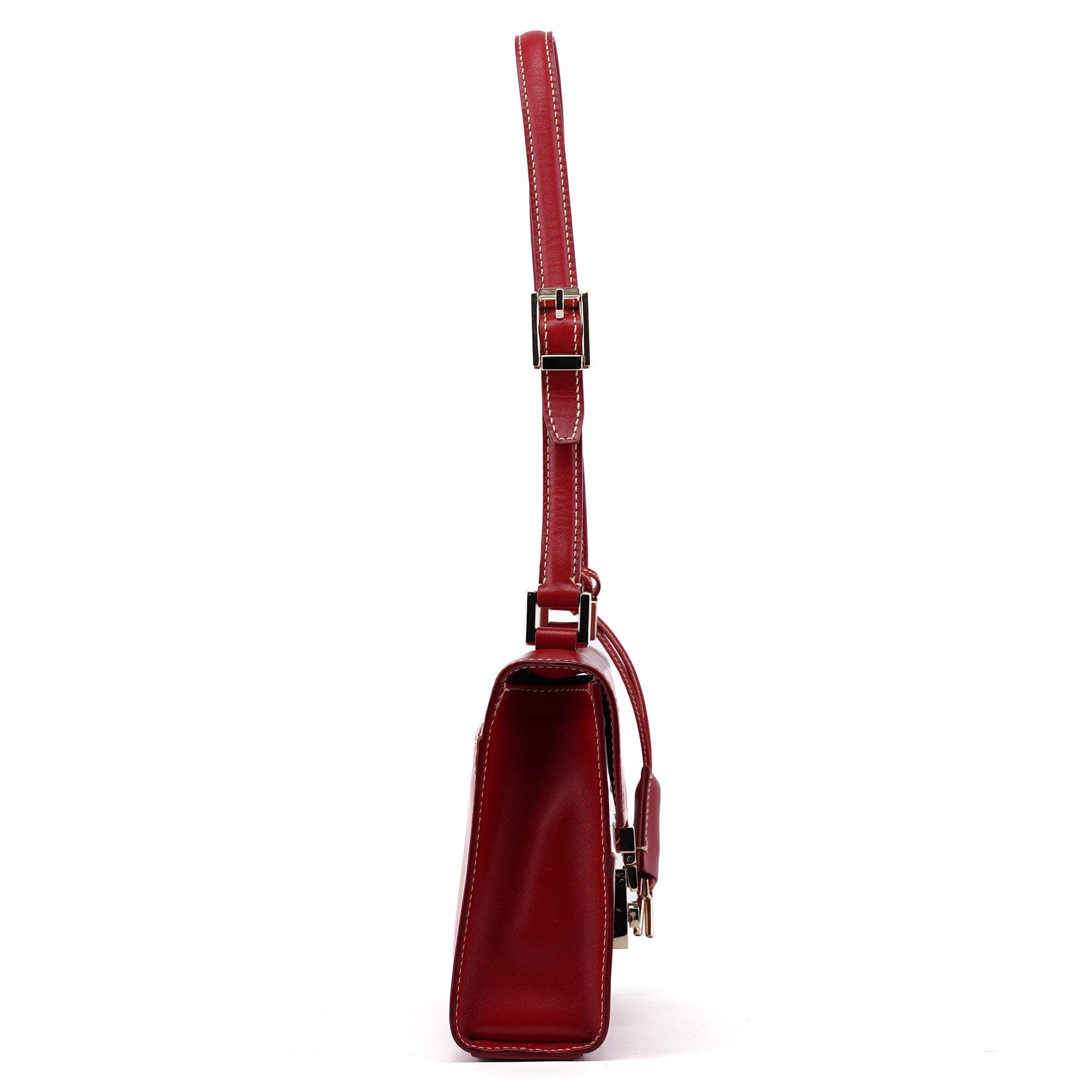 Gucci Borsa a spalla Lady Lock in pelle rossa