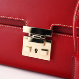 Gucci Borsa a spalla Lady Lock in pelle rossa