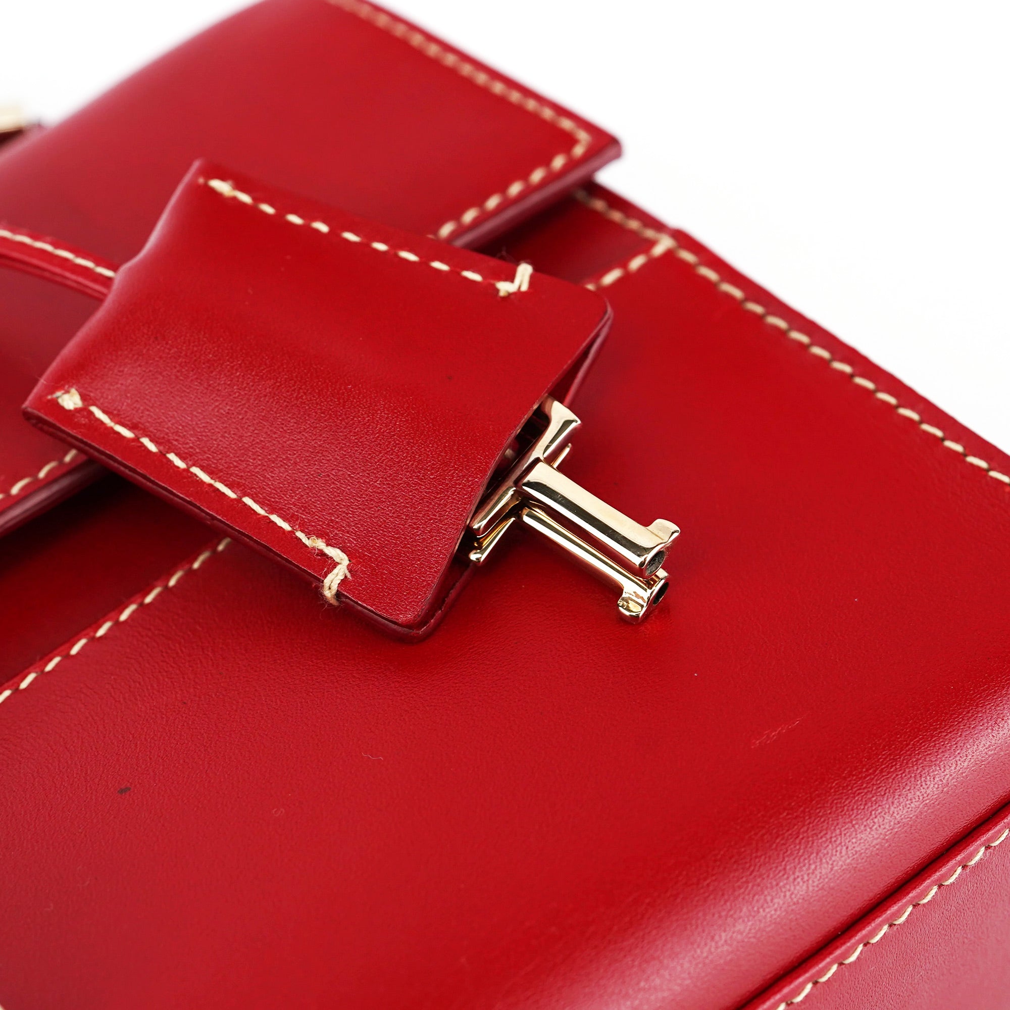 Gucci Borsa a spalla Lady Lock in pelle rossa