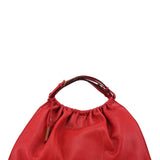 Gucci Red Lizard Embossed Dual Handle Bag