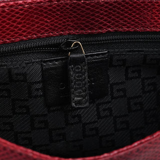 Gucci Red Lizard Flap Shoulder Bag
