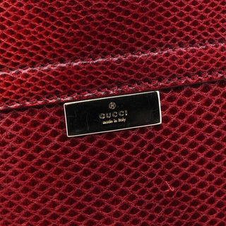 Gucci Red Lizard Flap Shoulder Bag