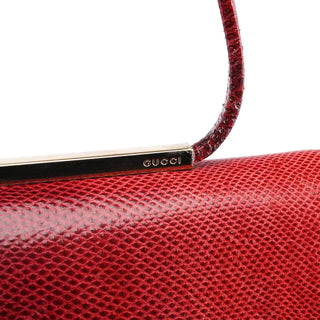 Gucci Red Lizard Flap Shoulder Bag