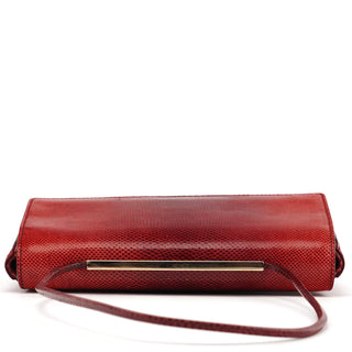 Gucci Red Lizard Flap Shoulder Bag