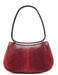 Gucci Red Lizard Plastic Handle Shoulder Bag