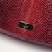 Gucci Red Lizard Plastic Handle Shoulder Bag