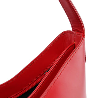 Gucci Red Matte Leather Shoulder Bag