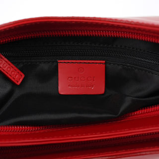 Gucci Red Matte Leather Shoulder Bag