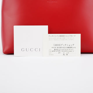 Gucci Red Matte Leather Shoulder Bag