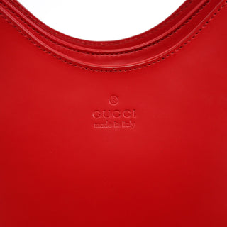 Gucci Red Matte Leather Shoulder Bag