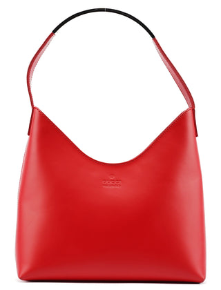 Gucci Red Matte Leather Shoulder Bag