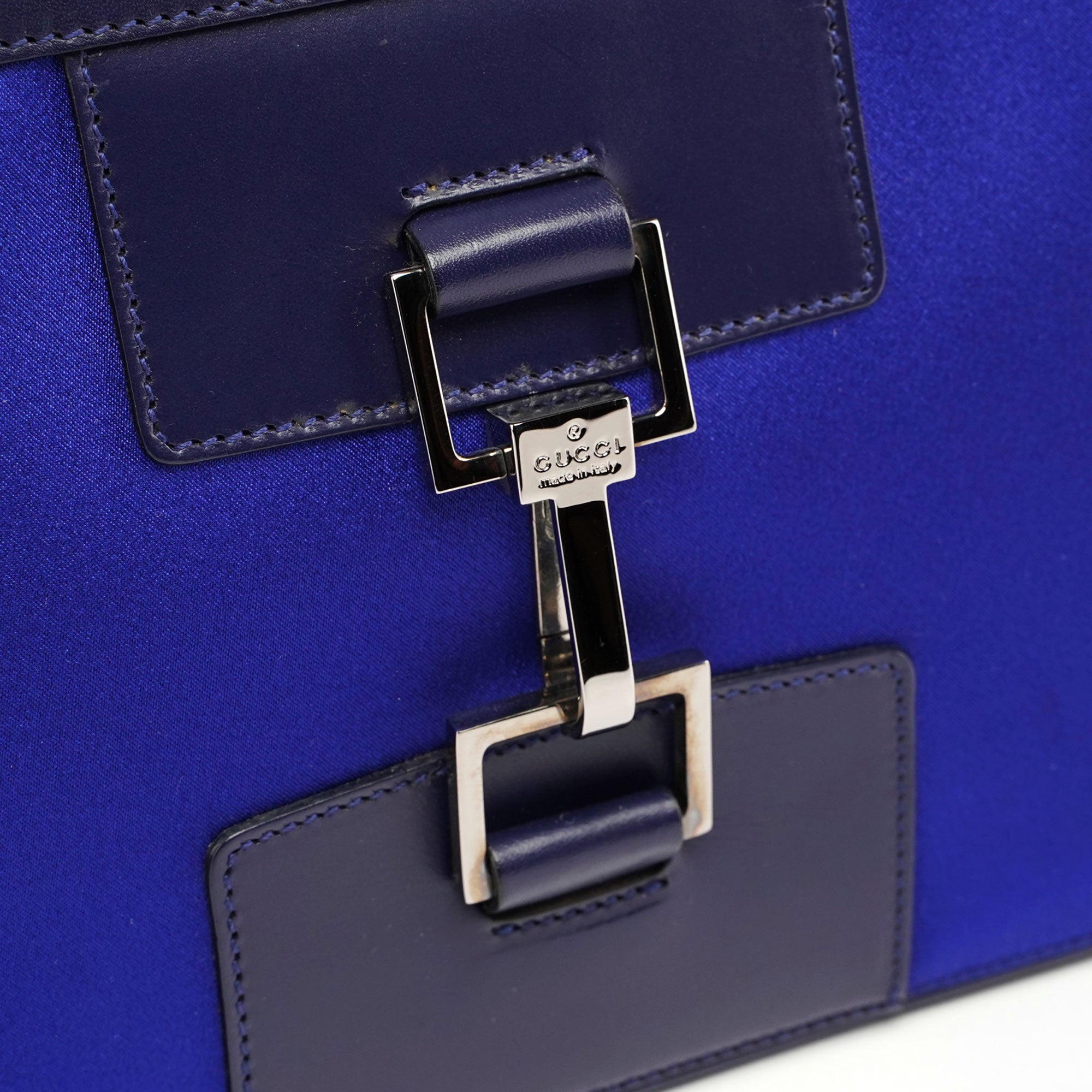 Gucci Royal Blue Jackie Satin Tote Bag