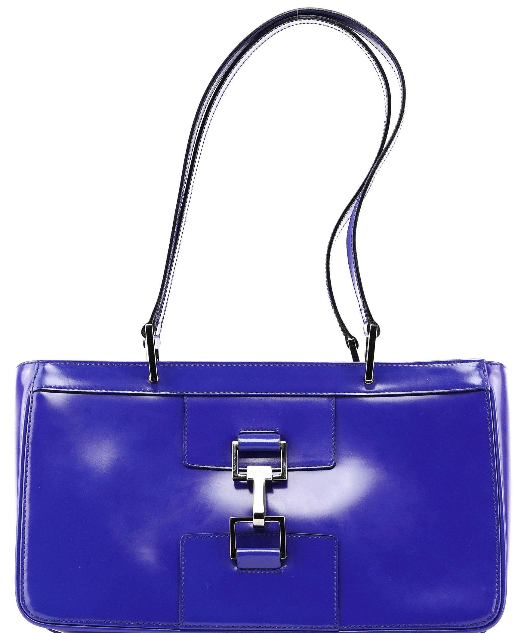 Gucci Royal Blue Patent Leather Jackie Tote