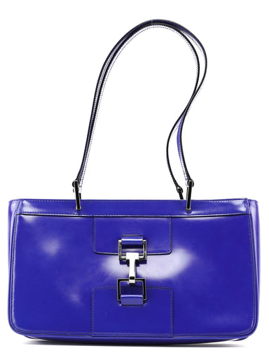 Gucci Royal Blue Patent Leather Jackie Tote