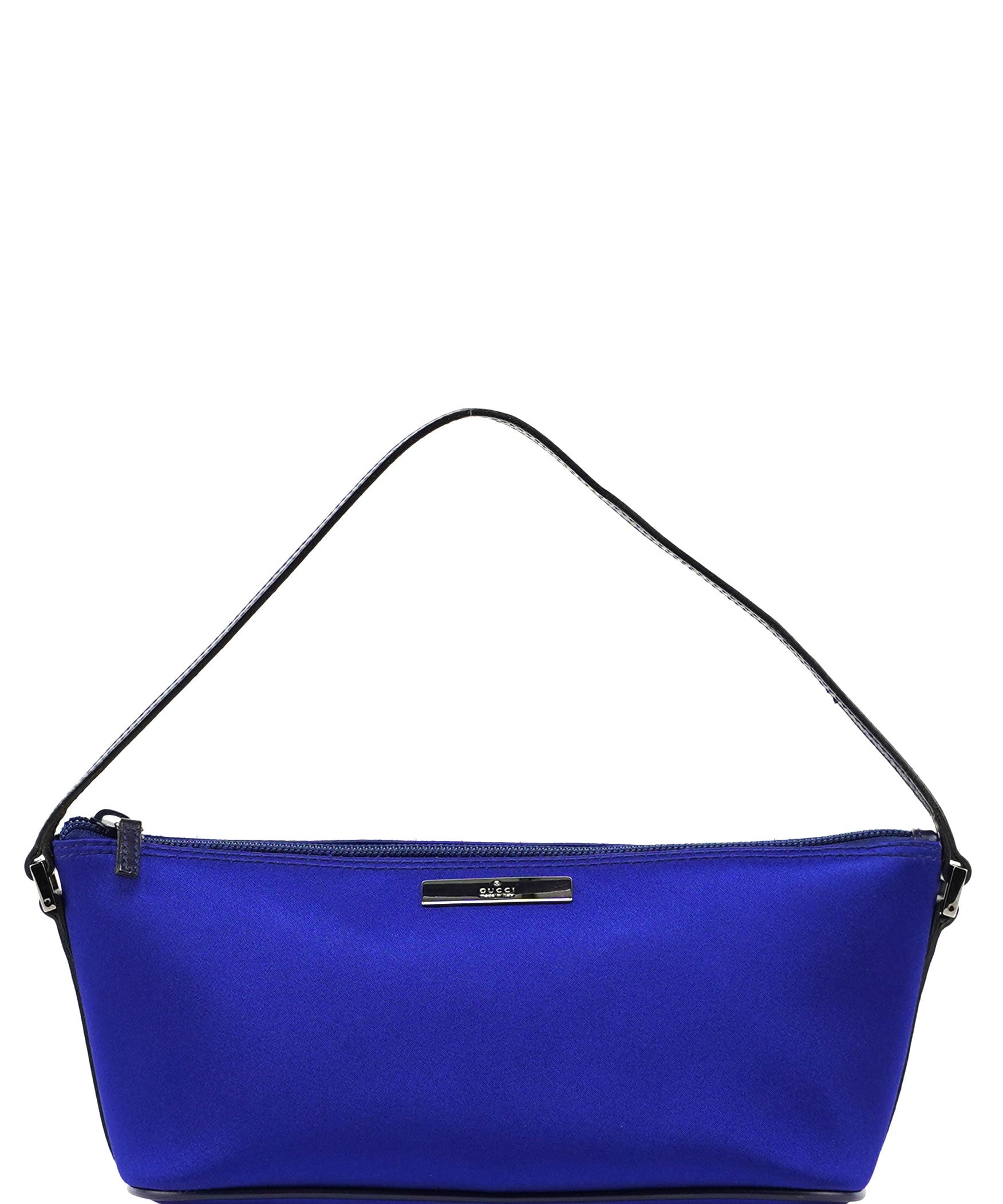 Gucci Royal Blue Satin Boat