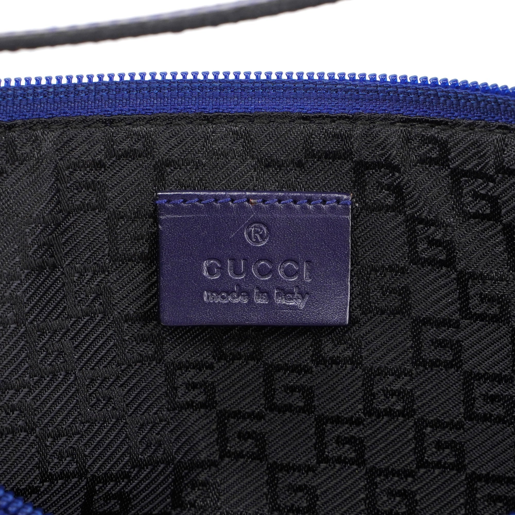 Gucci Royal Blue Satin Boat