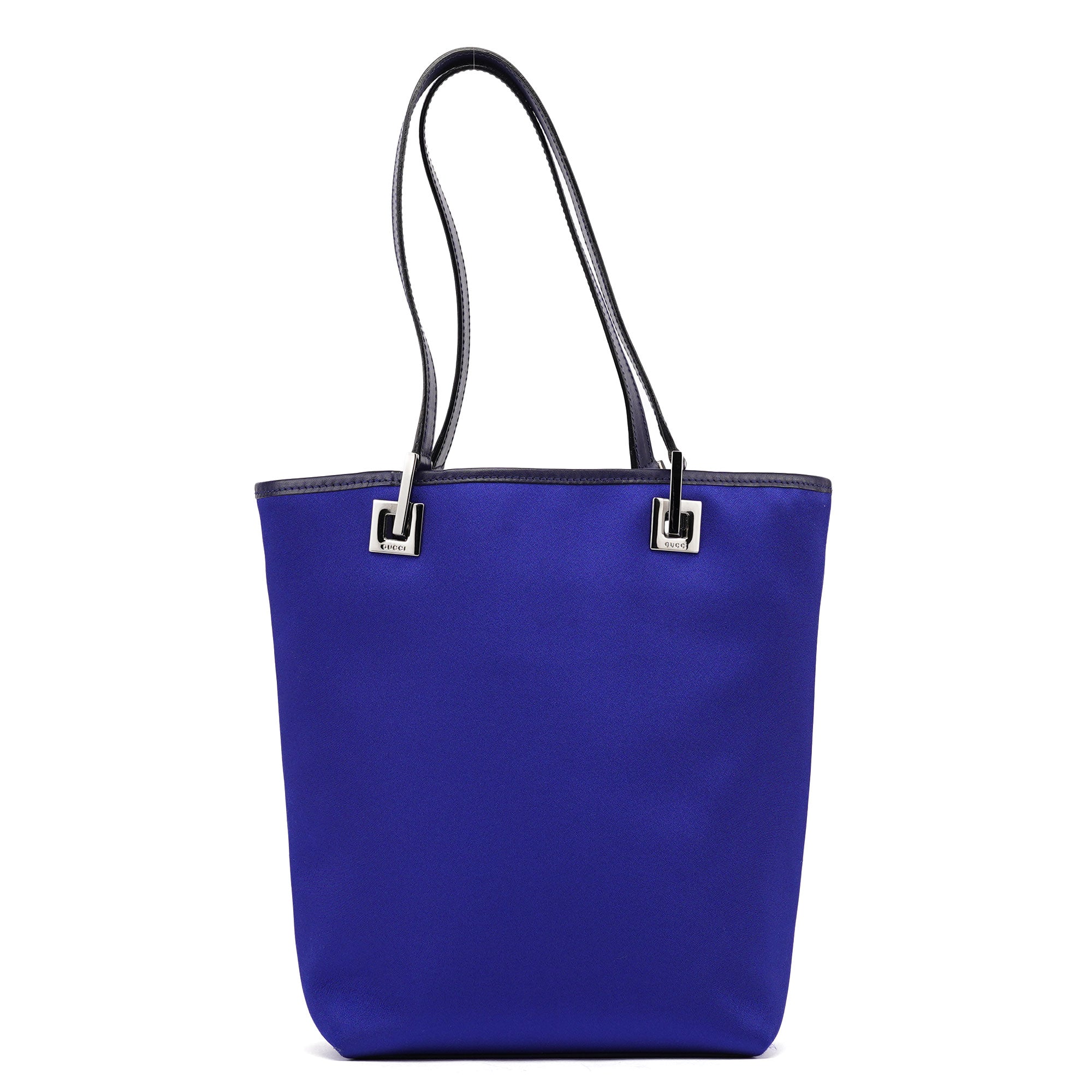 Gucci Royal Blue Satin Tote Bag