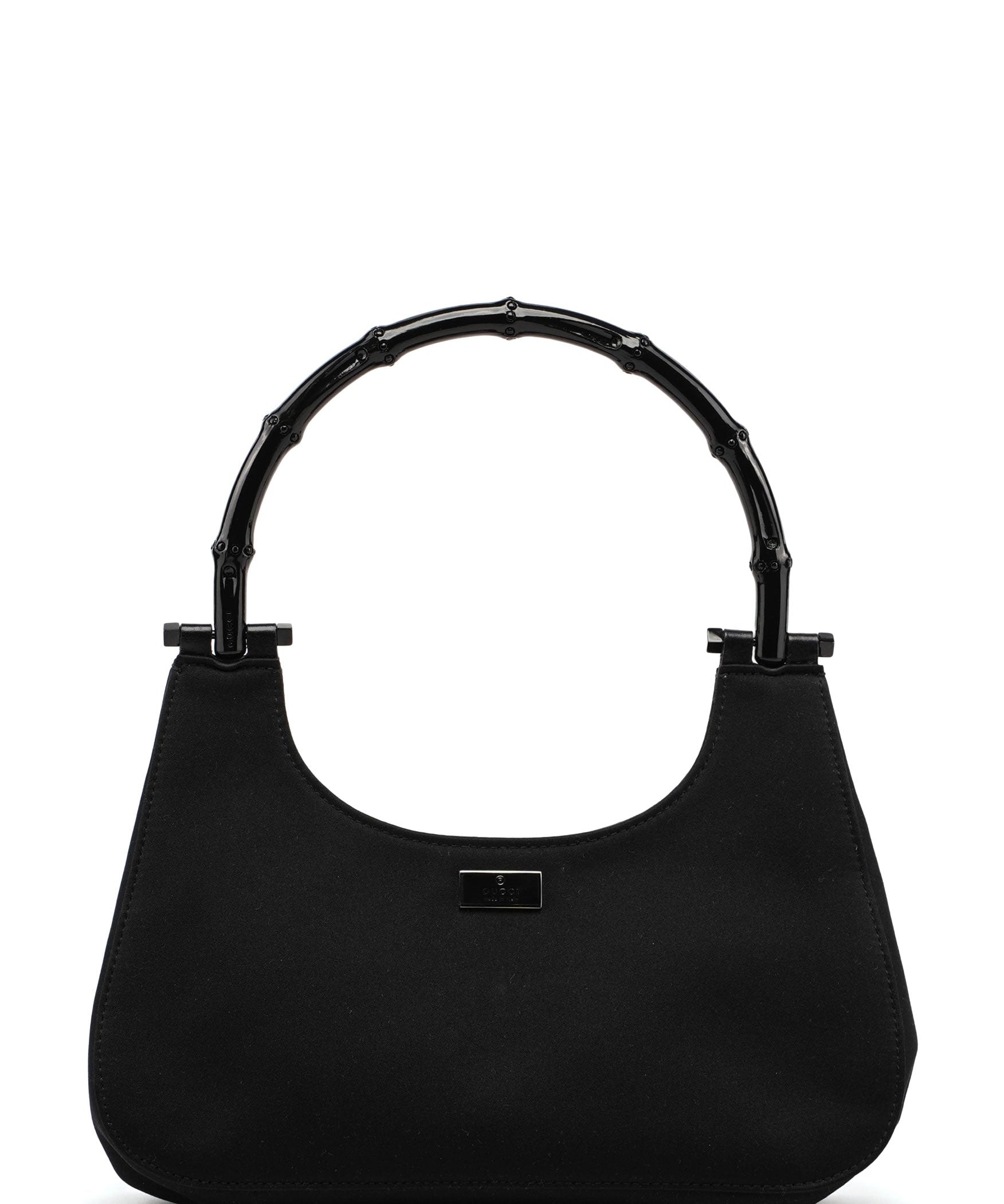Gucci Satin Bamboo Hobo Bag