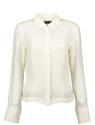 Gucci Spring 1998 Ivory Monogram Shirt