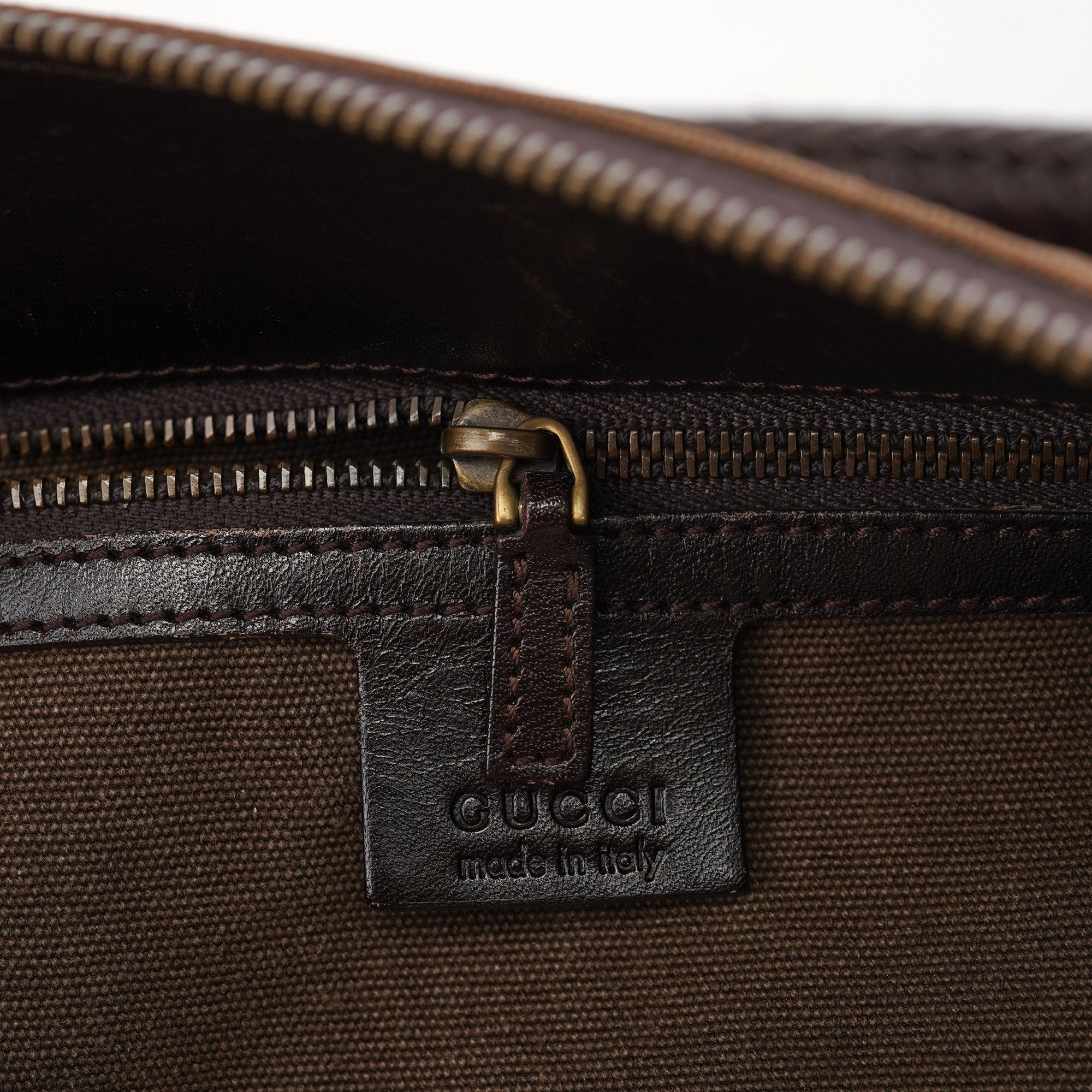 Gucci Spring 2003 Brown Canvas Shoulder Bag