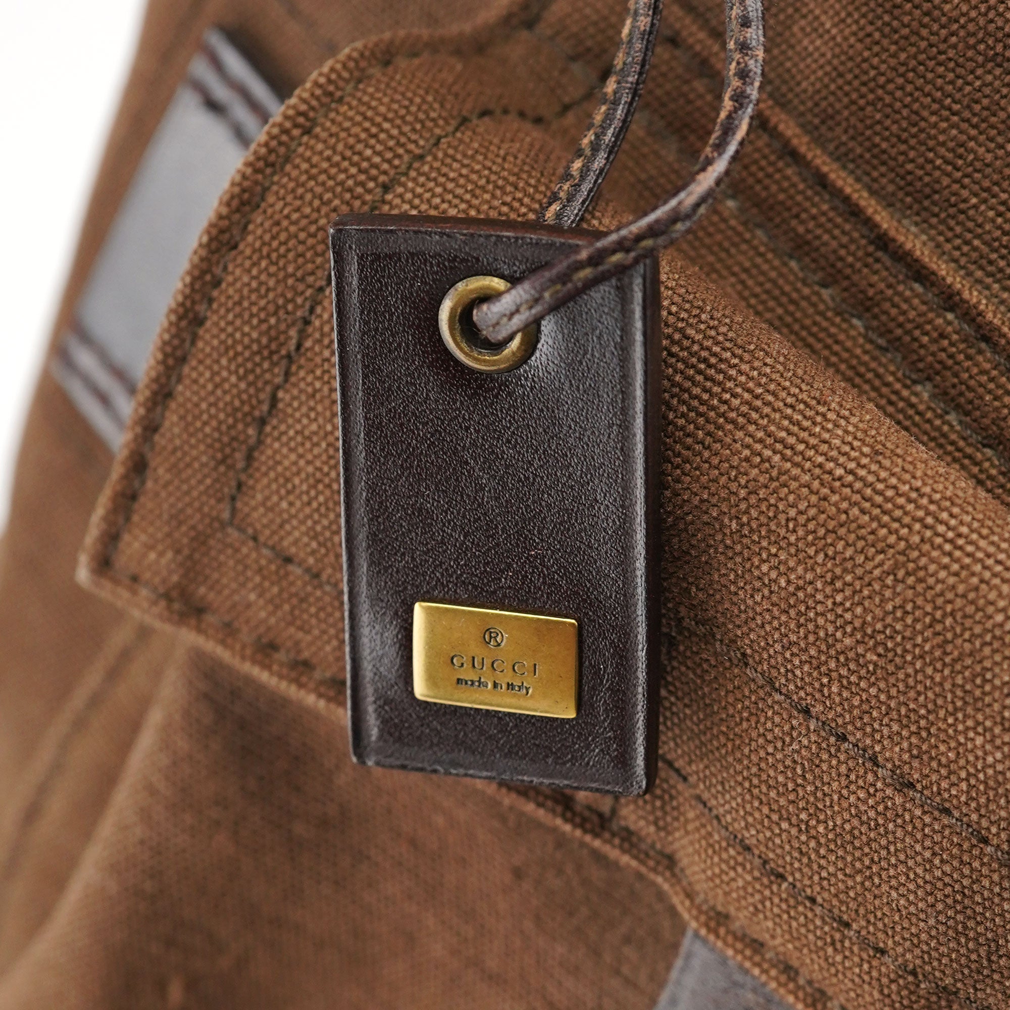Gucci Spring 2003 Brown Canvas Shoulder Bag