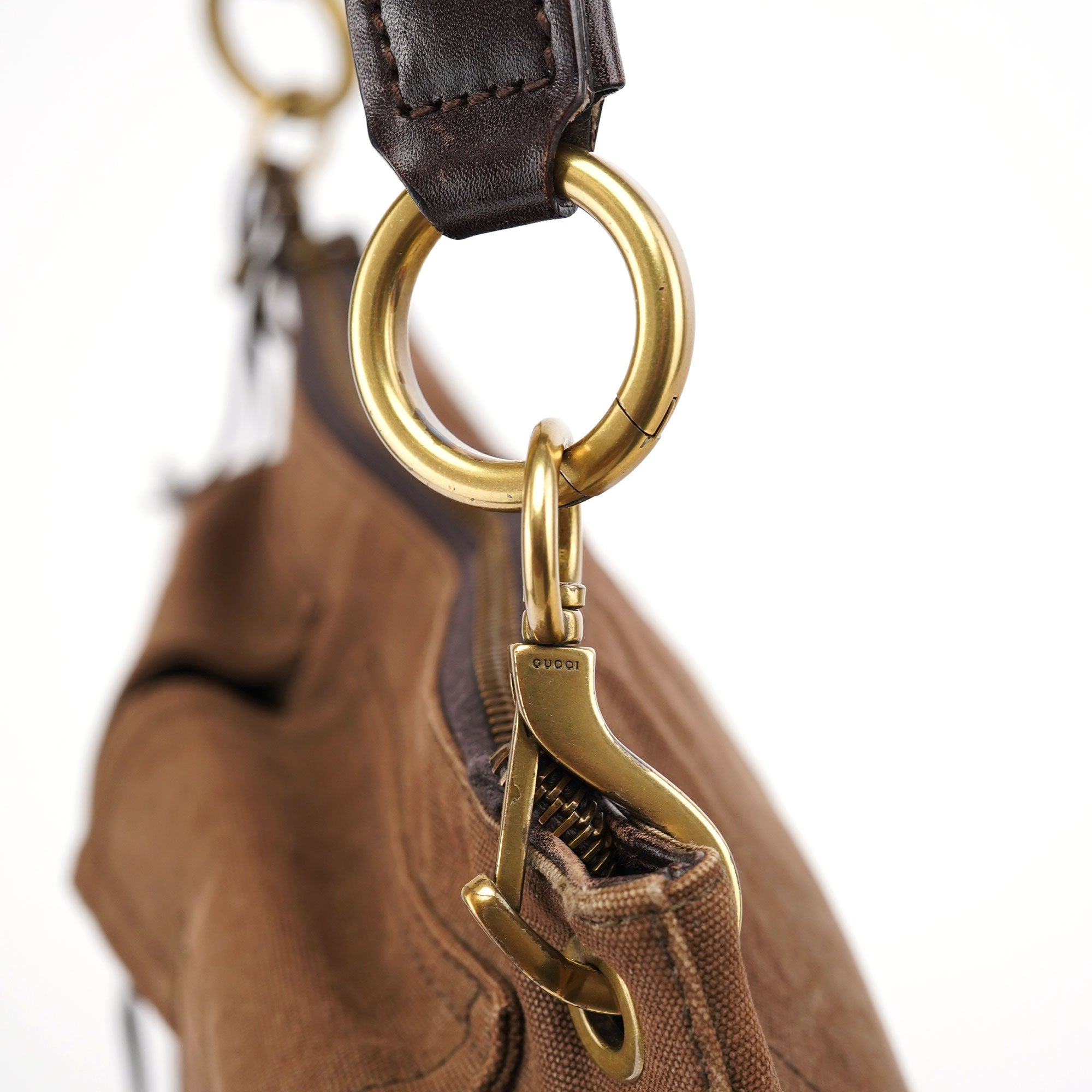 Gucci Spring 2003 Brown Canvas Shoulder Bag