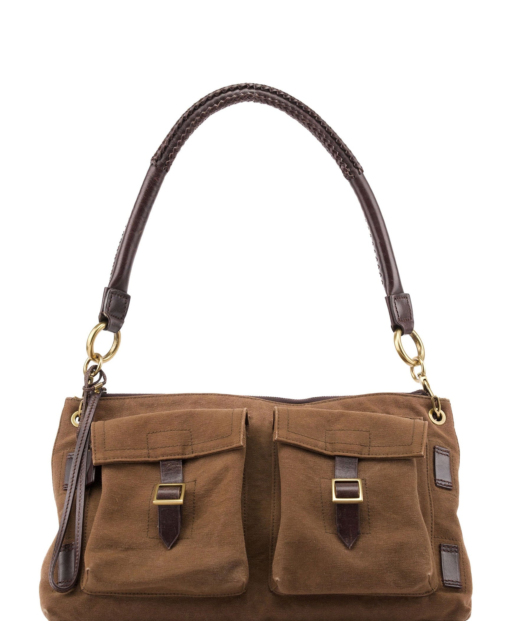 Gucci Frühjahr 2003 Schultertasche aus braunem Canvas