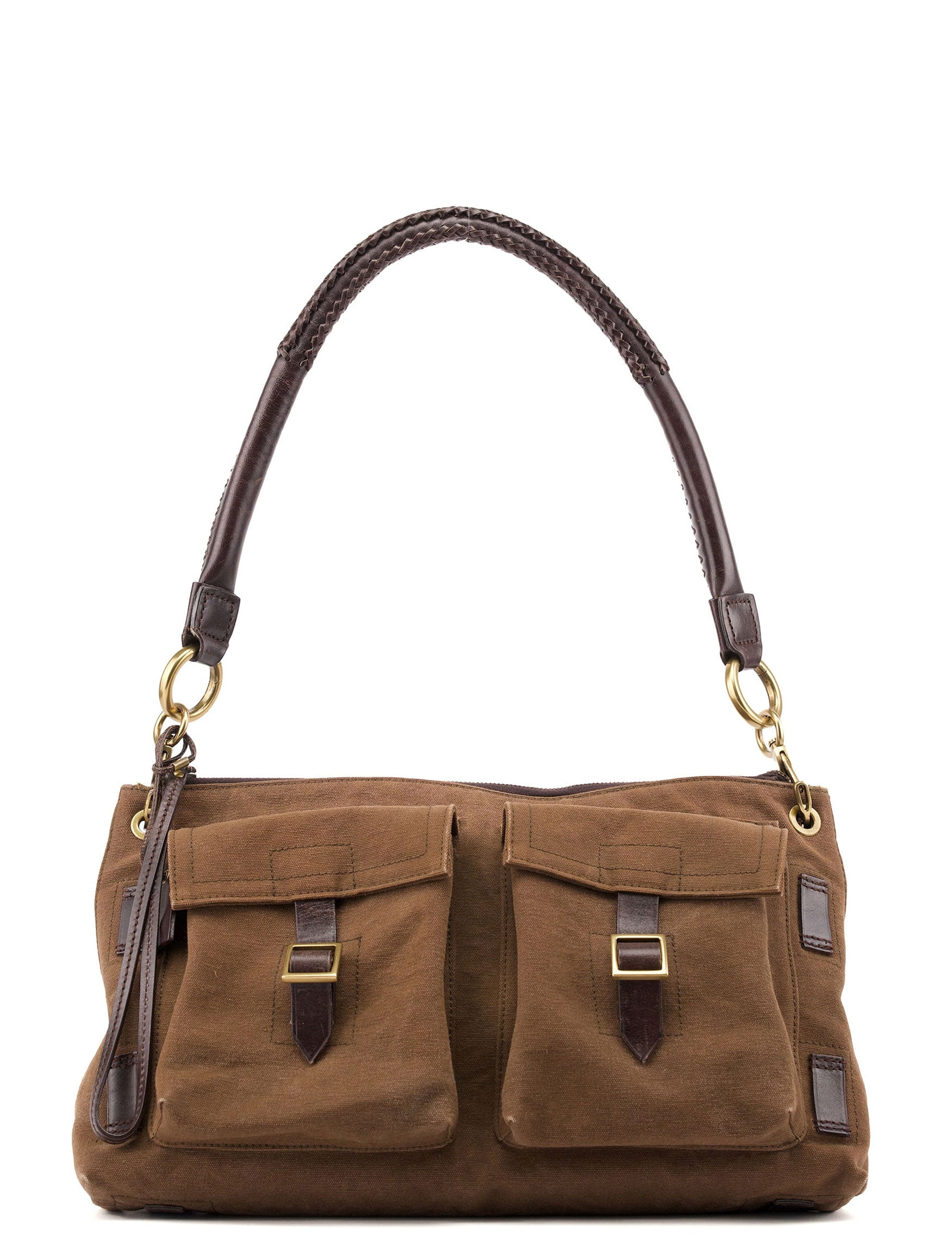 Gucci Spring 2003 Brown Canvas Shoulder Bag