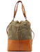 Gucci Spring 2003 Khaki Tan Canvas Leather Shoulder Bag