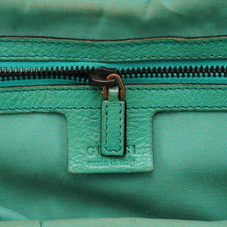 Gucci Turquoise Calfskin Bamboo Shoulder Bag