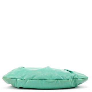 Gucci Turquoise Calfskin Bamboo Shoulder Bag