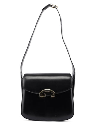 Gucci Vintage Black Calfskin G Shoulder Bag