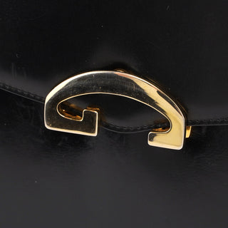 Gucci Vintage Black Calfskin G Shoulder Bag