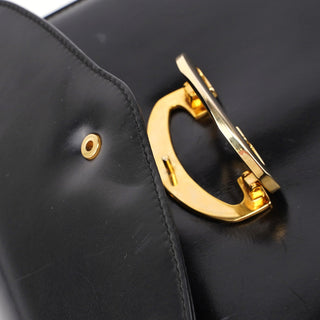 Gucci Vintage Black Calfskin G Shoulder Bag