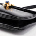 Gucci Vintage Black Calfskin Lapis Lazuli Shoulder Bag