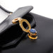 Gucci Vintage Black Calfskin Lapis Lazuli Shoulder Bag