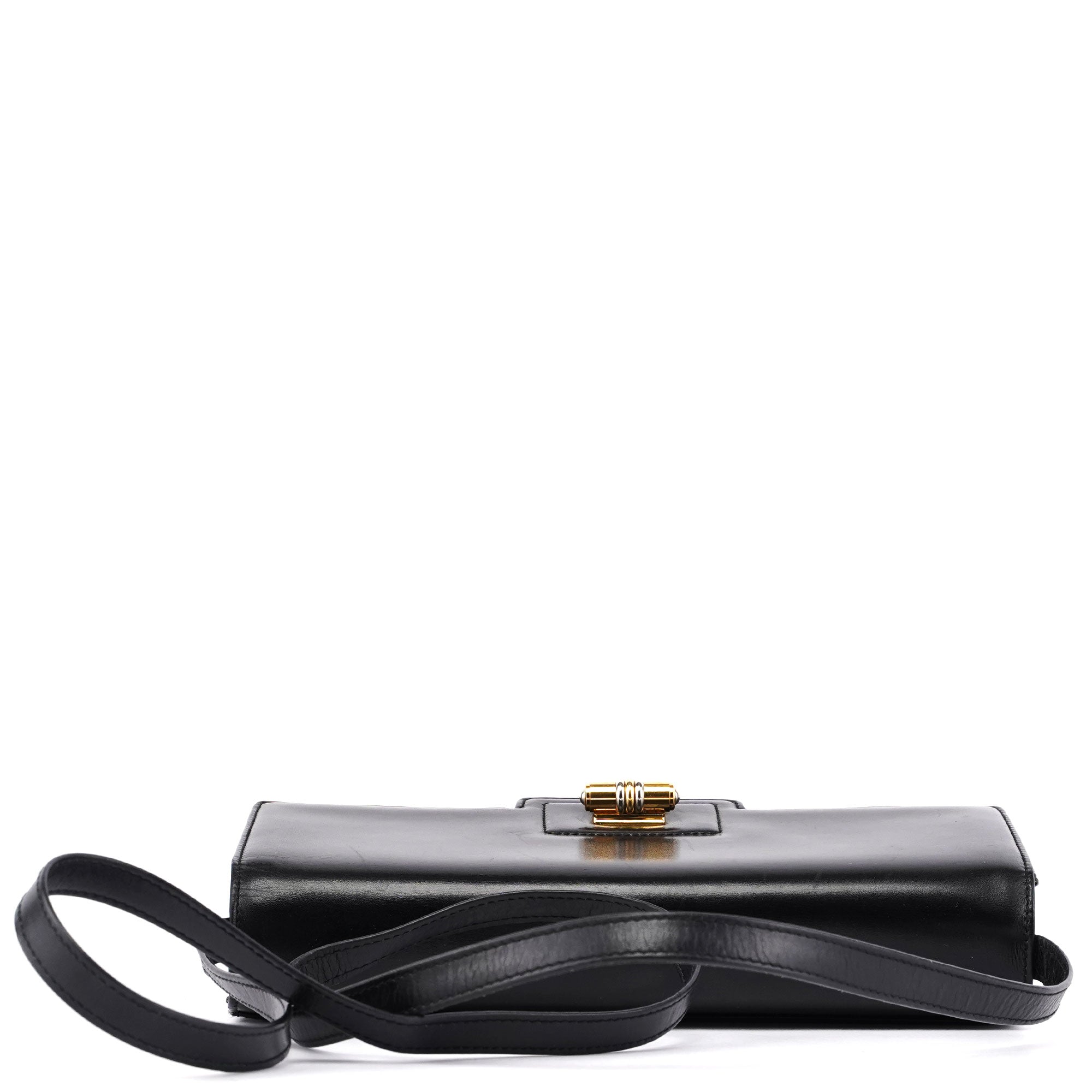 Gucci Vintage Black Calfskin Shoulder Bag