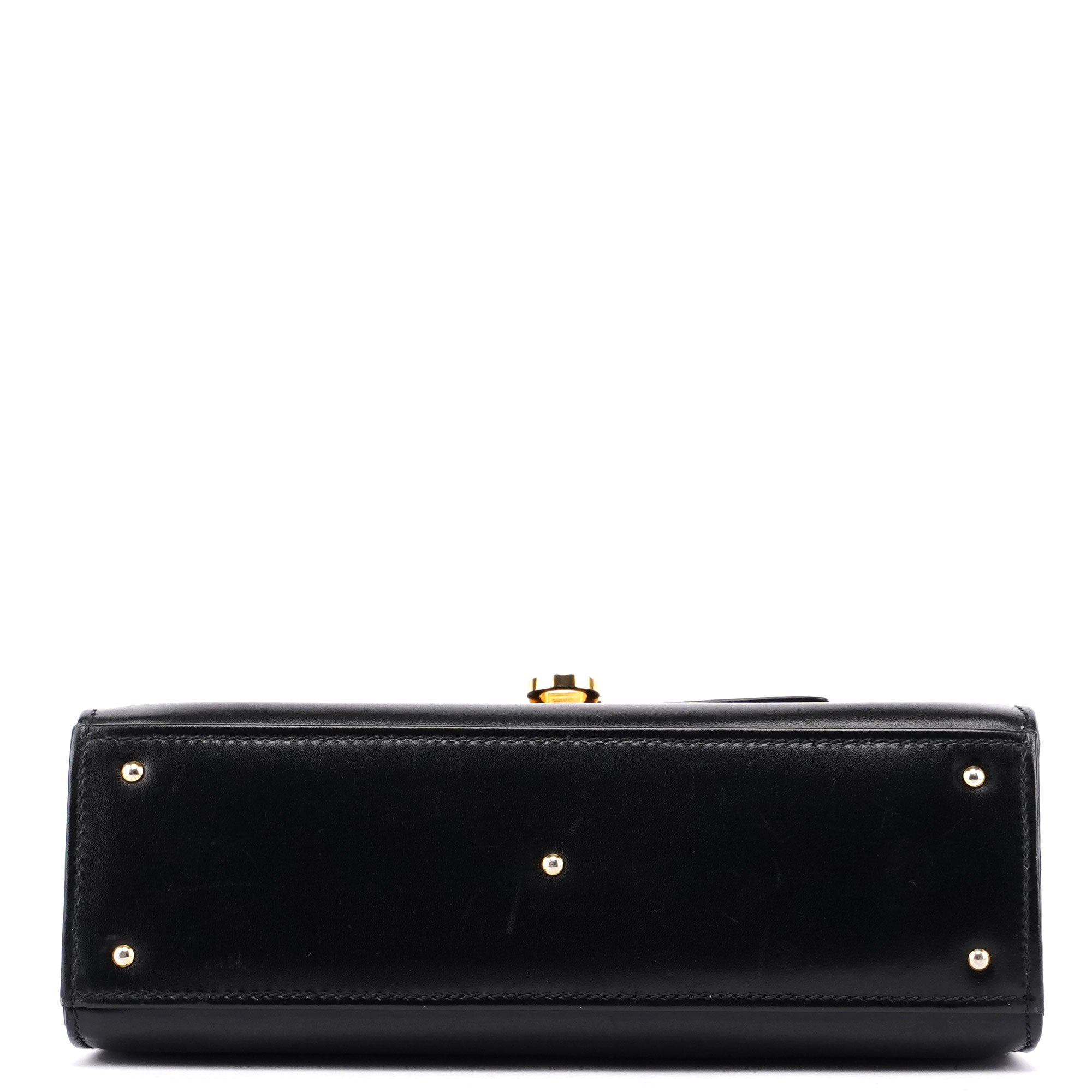 Gucci Vintage Black Calfskin Top Handle Bag