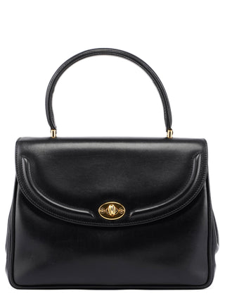 Gucci Vintage Black Calfskin Top Handle Bag