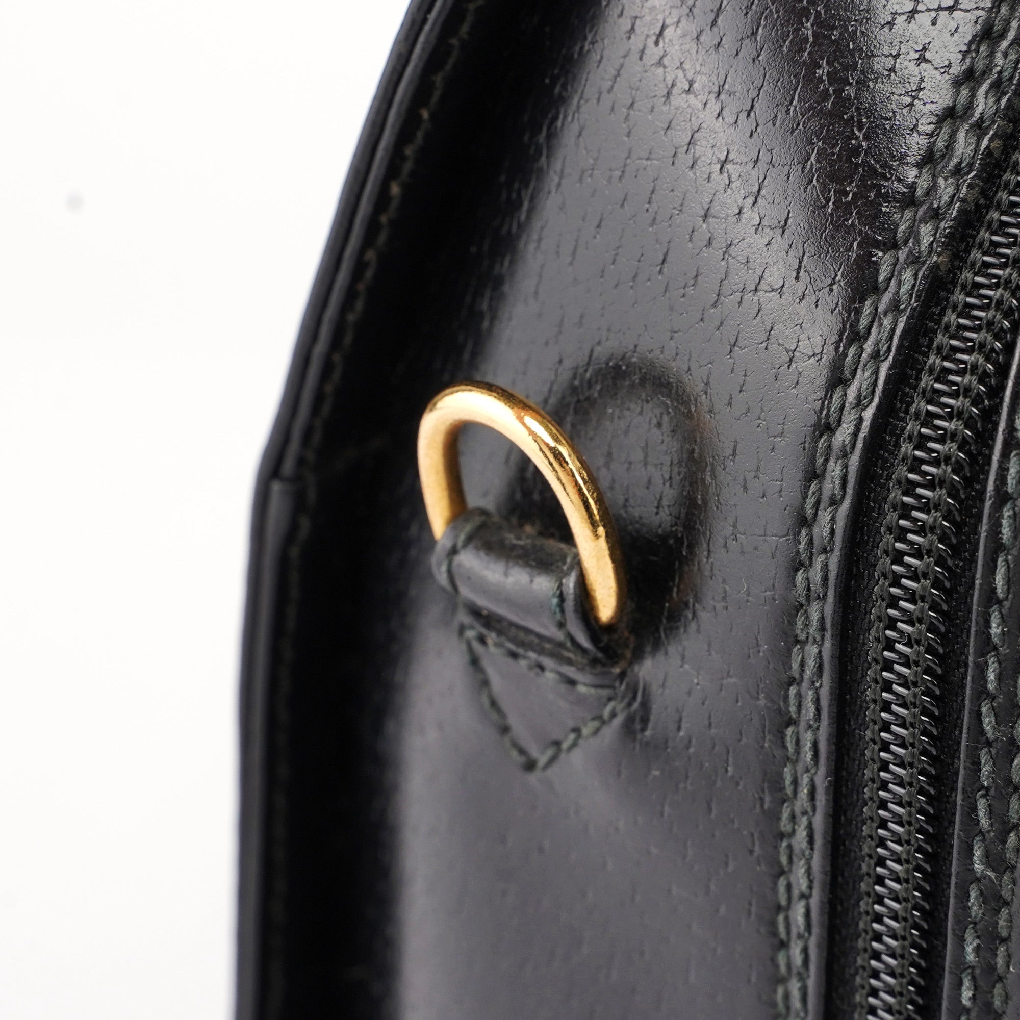 Gucci Sac Boston vintage en cuir noir